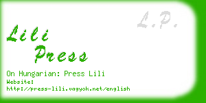 lili press business card